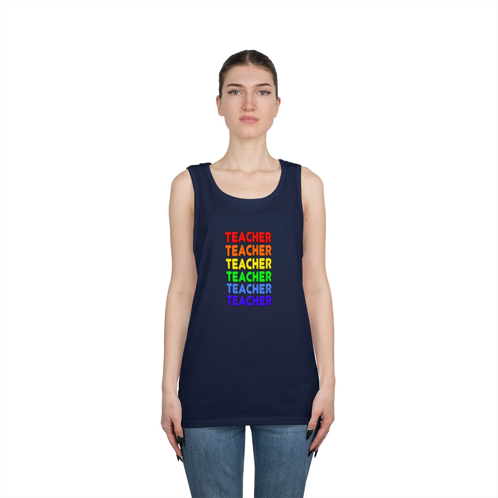Rainbow Teacher - Unisex Heavy Cotton Tank Top
