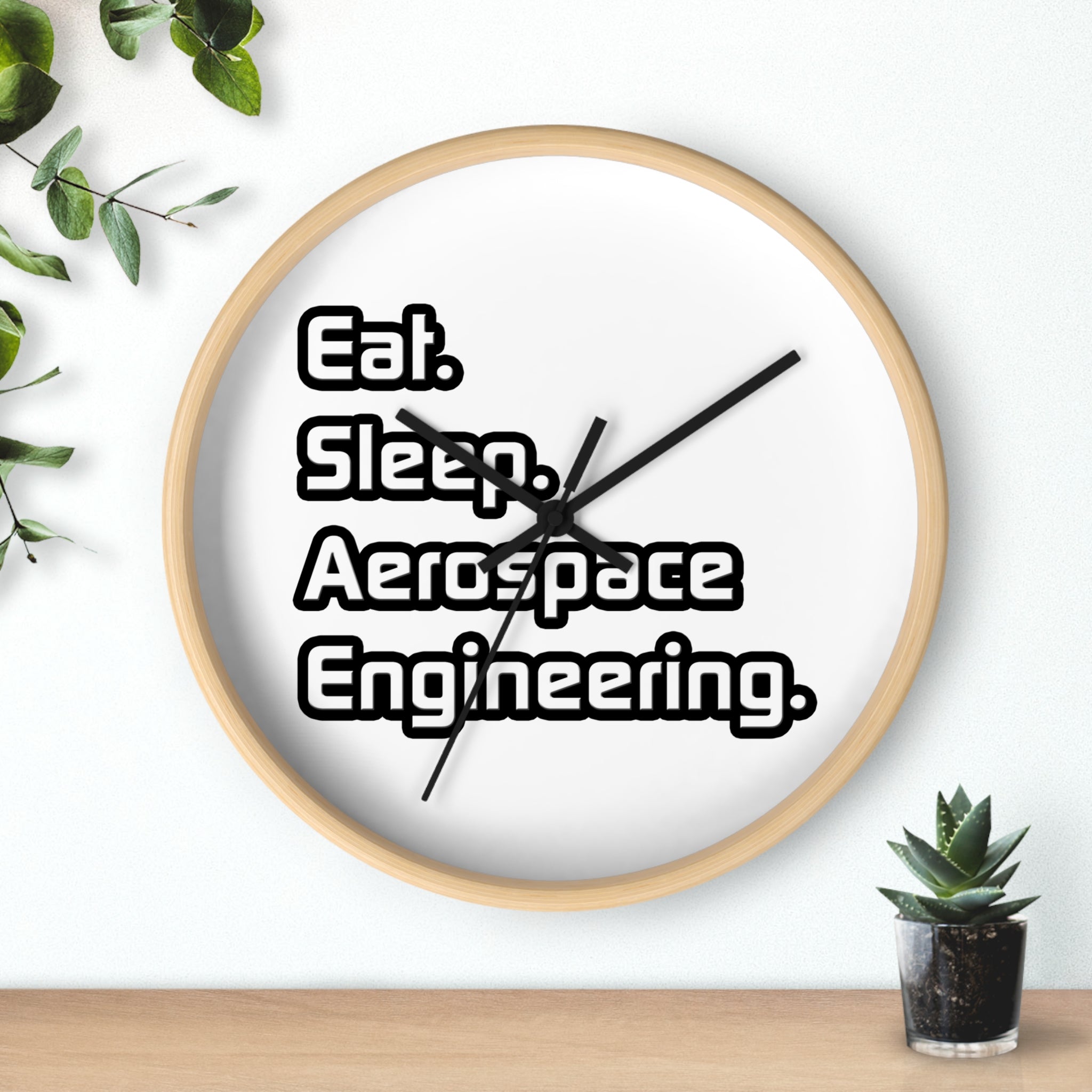 Eat. Sleep. Aerospace Engineering - Wall Clock