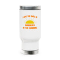 Smell of Audiology in the Morning - Stainless Steel Travel Mug with Handle, 14oz
