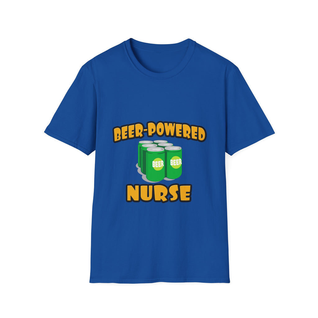 Beer Powered Nurse - Unisex Softstyle T-Shirt