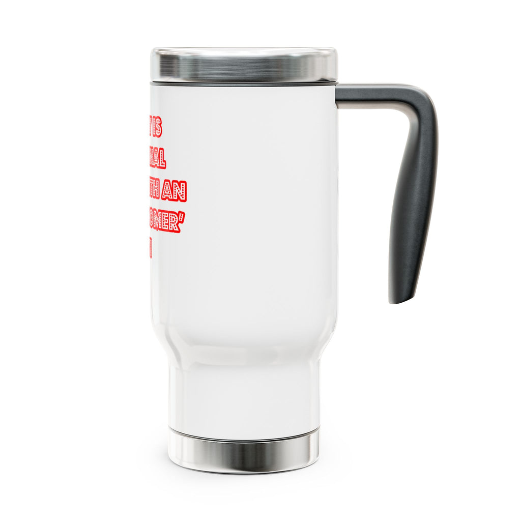 National 'Sleep With an Astronomer' Day - Stainless Steel Travel Mug with Handle, 14oz