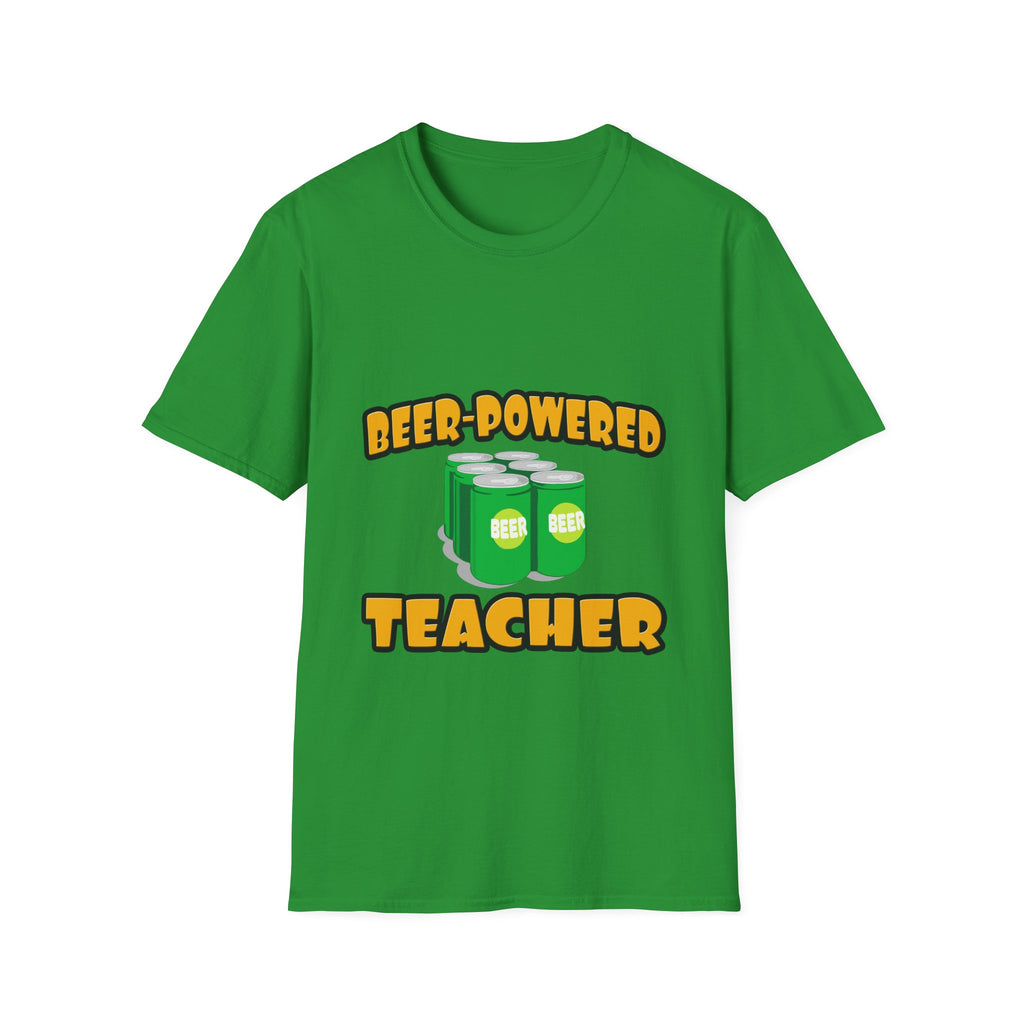 Beer Powered Teacher - Unisex Softstyle T-Shirt