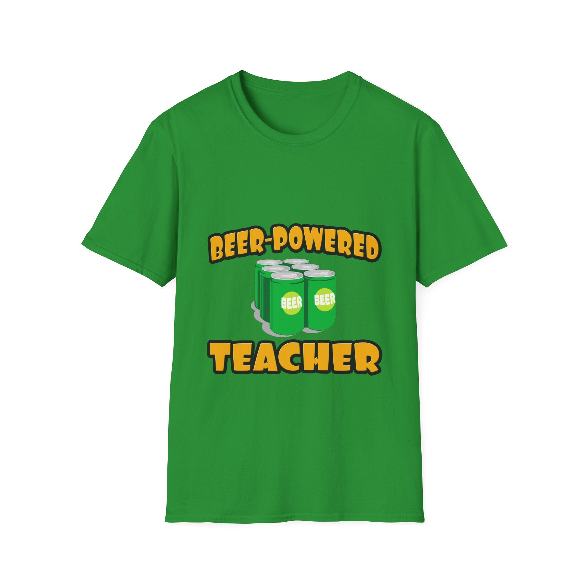 Beer Powered Teacher - Unisex Softstyle T-Shirt