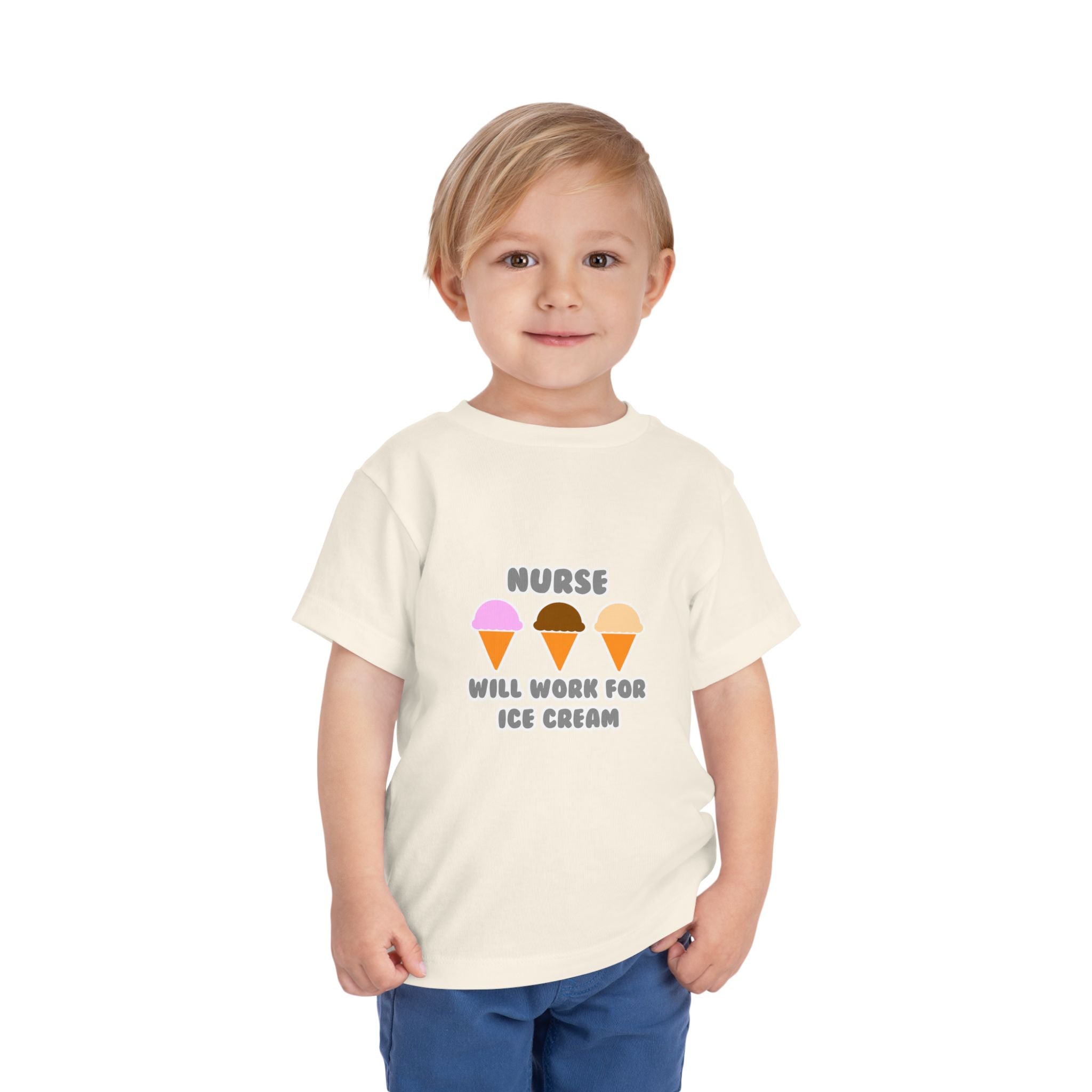 Nurse ... Will Work For Ice Cream - Toddler Short Sleeve Tee