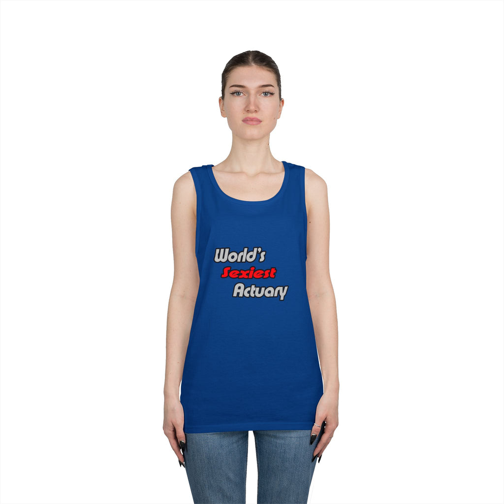 World's Sexiest Actuary - Unisex Heavy Cotton Tank Top