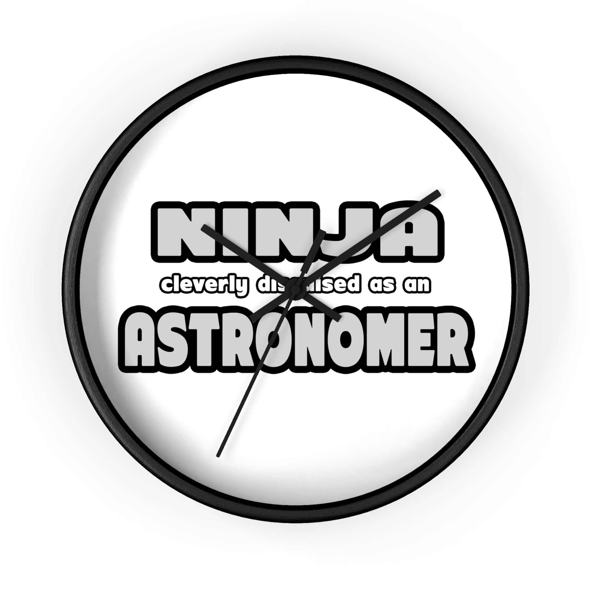 Ninja Cleverly Disguised As An Astronomer - Wall Clock