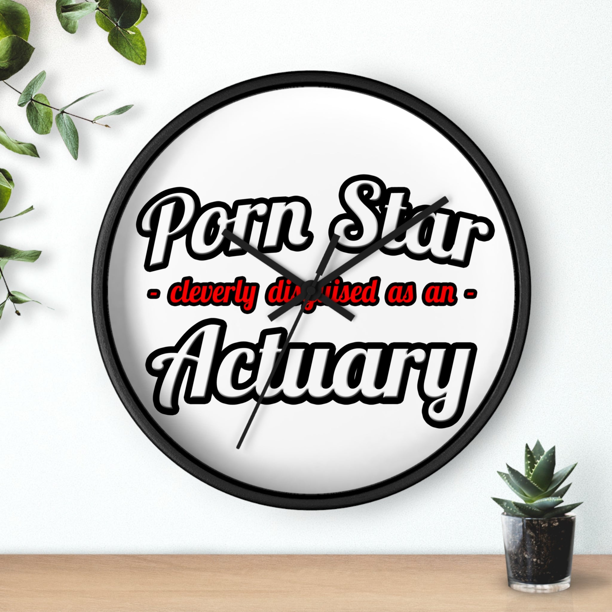 Porn Star ... Actuary - Wall Clock