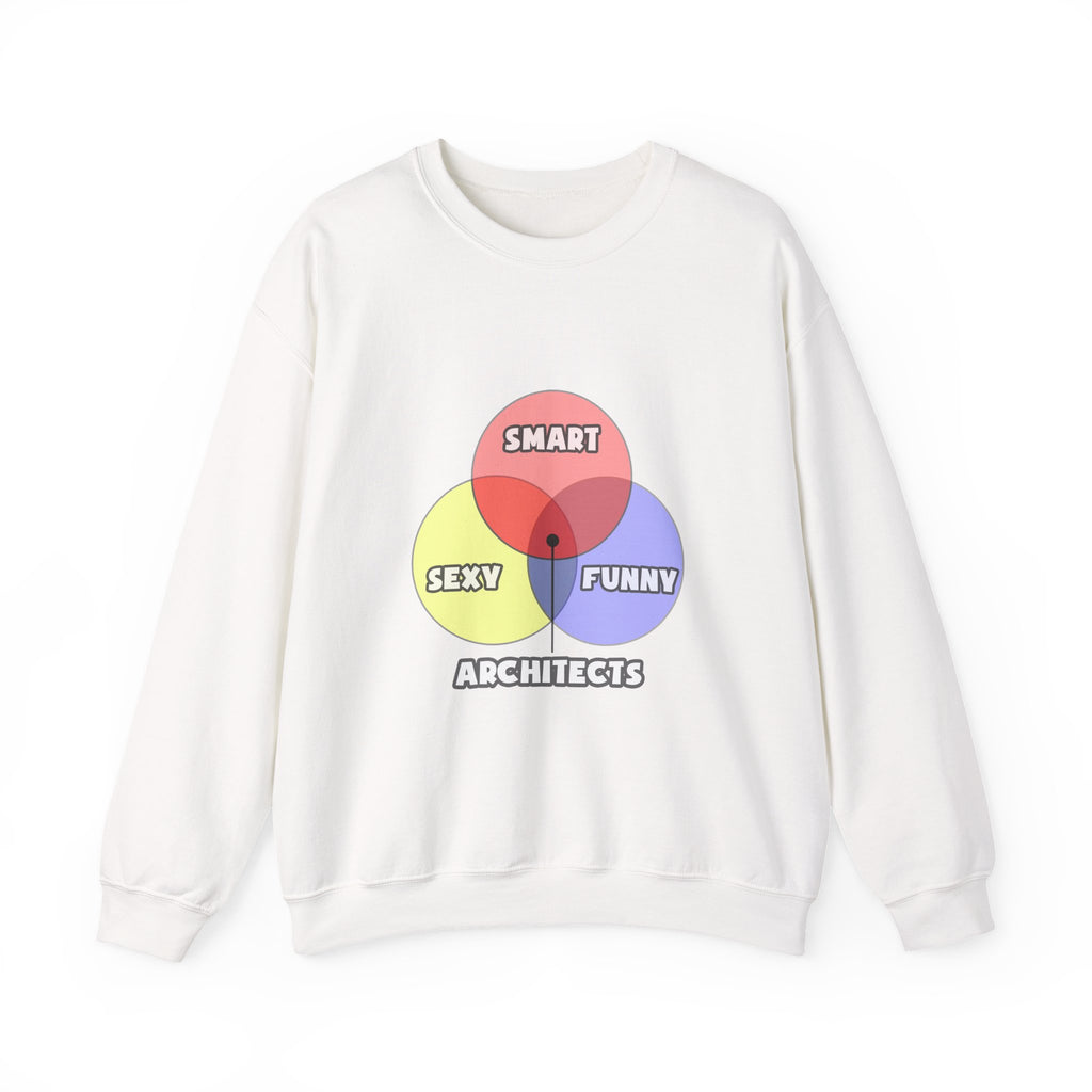 Venn Diagram .. Architects - Unisex Heavy Blend™ Crewneck Sweatshirt