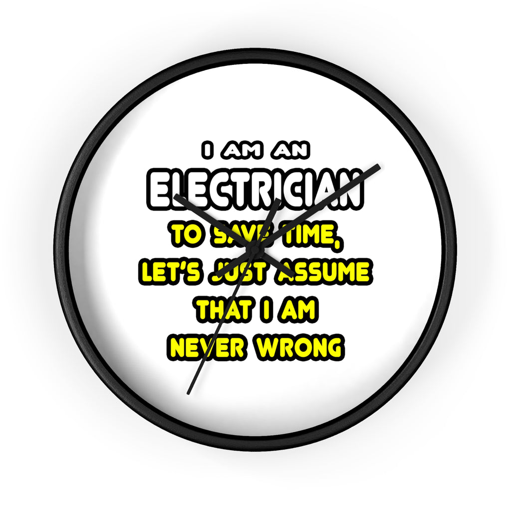 Funny Electrician T Shirts and Gifts - Wall Clock
