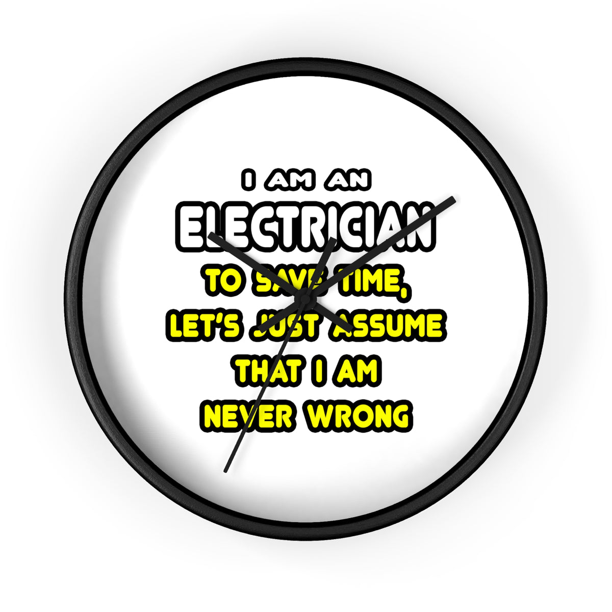 Funny Electrician T Shirts and Gifts - Wall Clock