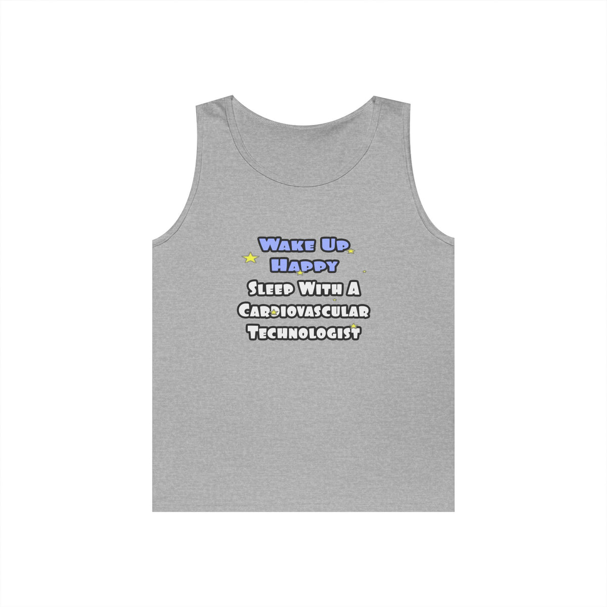 Wake Up Happy .. Sleep With Cardiovascular Tech - Unisex Heavy Cotton Tank Top