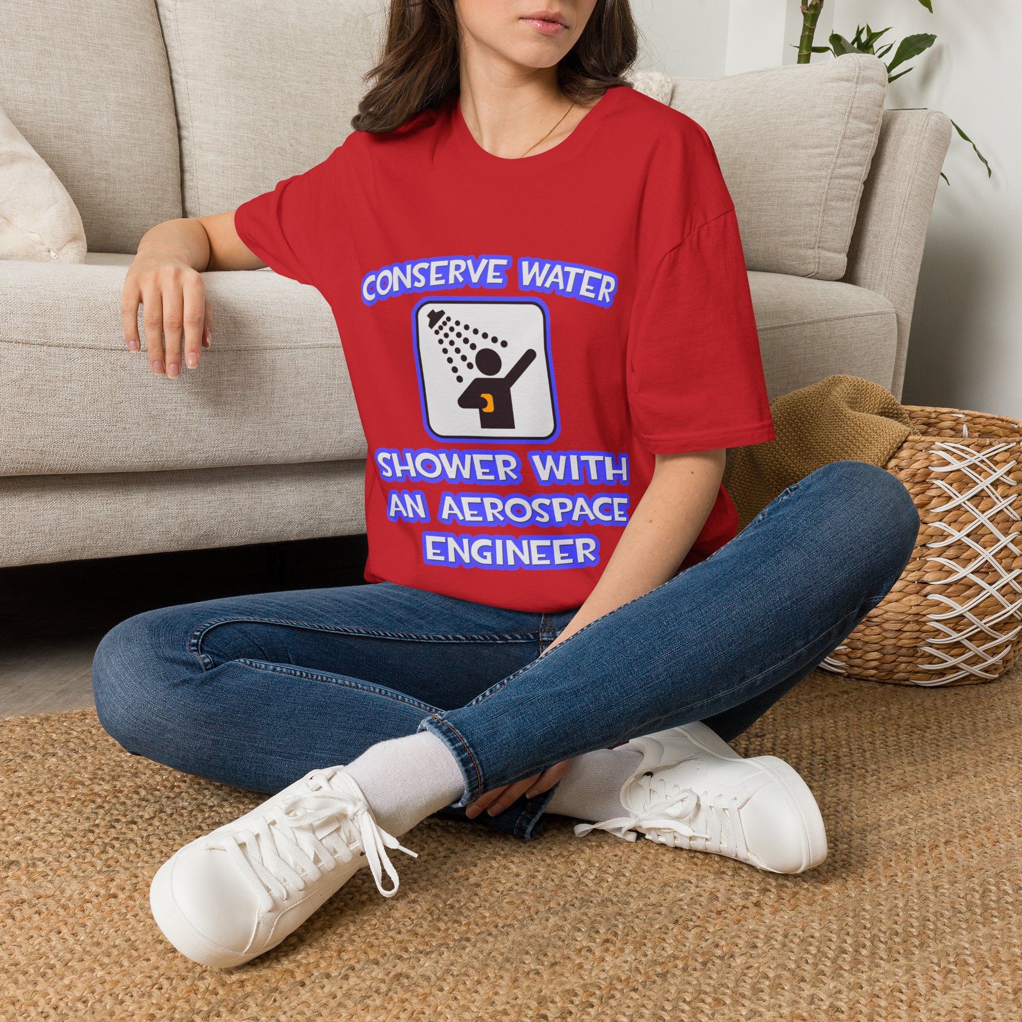 Conserve Water .. Shower With Aerospace Engineer - Unisex Softstyle T-Shirt