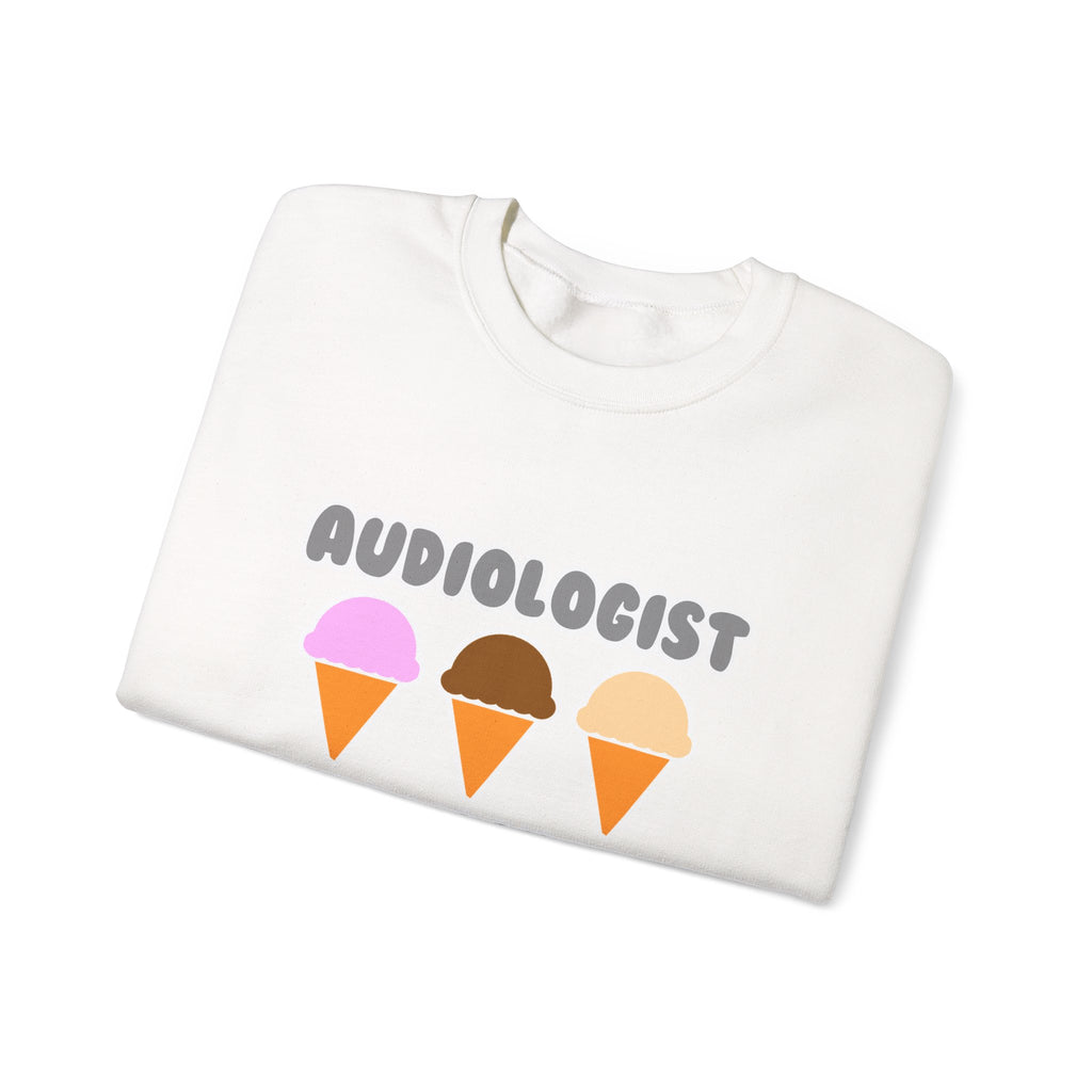 Audiologist ... Will Work For Ice Cream - Unisex Heavy Blend™ Crewneck Sweatshirt