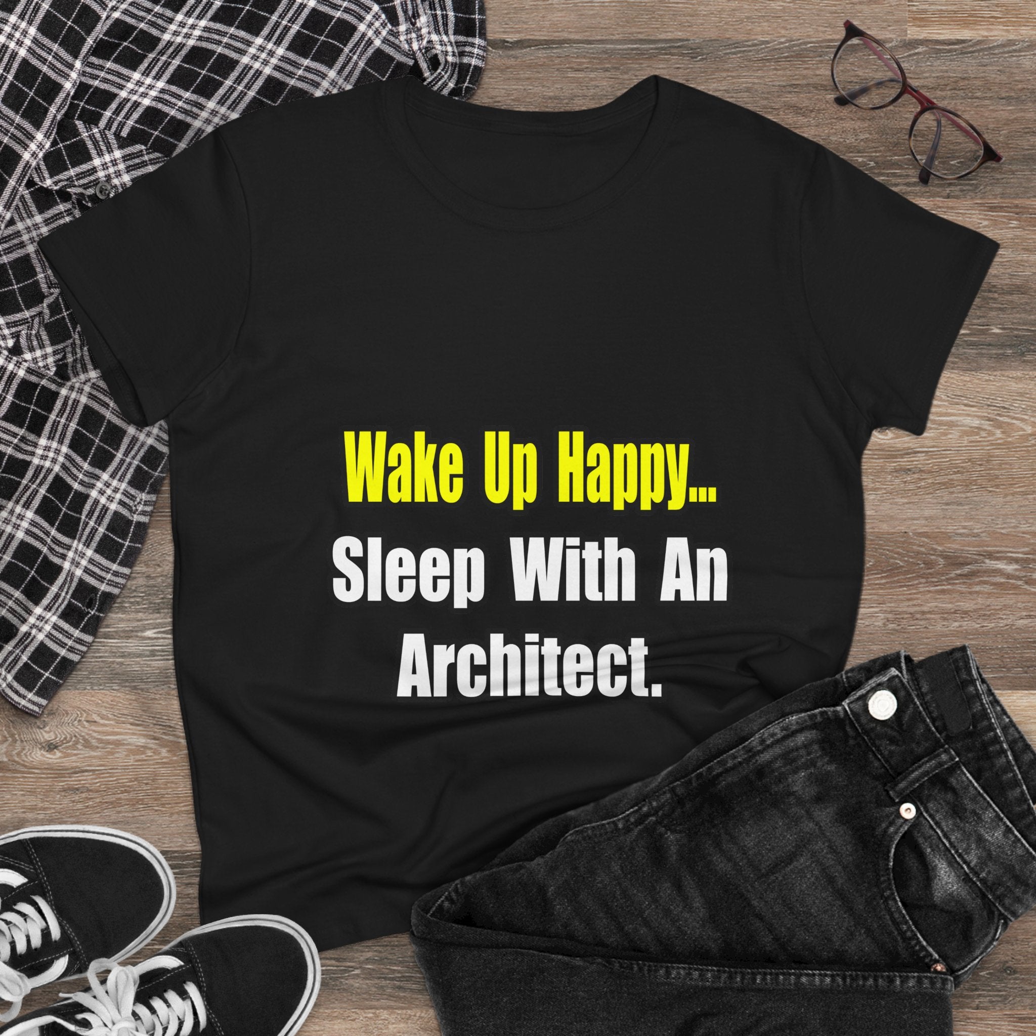 Sleep With an Architect - Women's Midweight Cotton Tee
