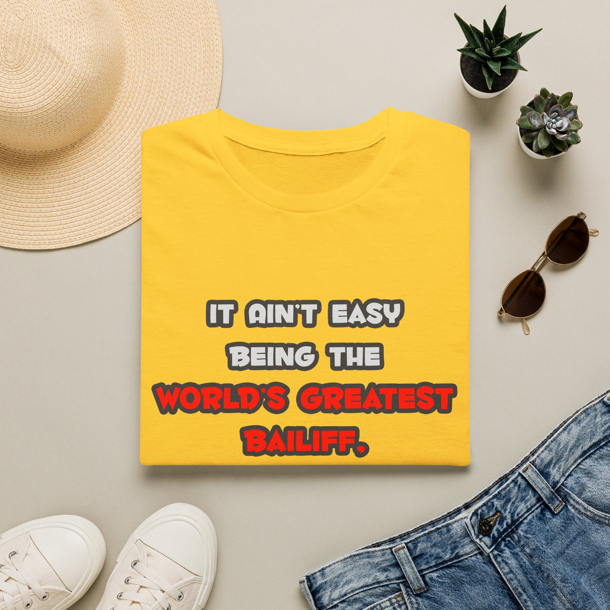 World's Greatest Bailiff Joke - Unisex Softstyle T-Shirt