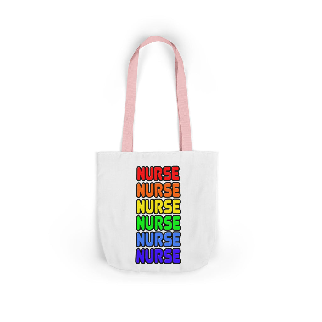 Rainbow Nurse - Canvas Tote Bag, 5-Color Straps