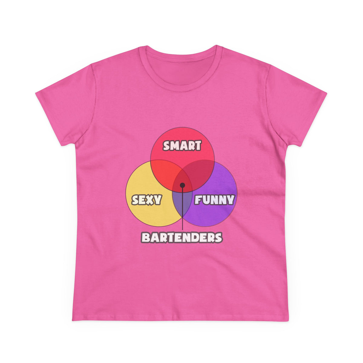 Venn Diagram .. Bartenders - Women's Midweight Cotton Tee