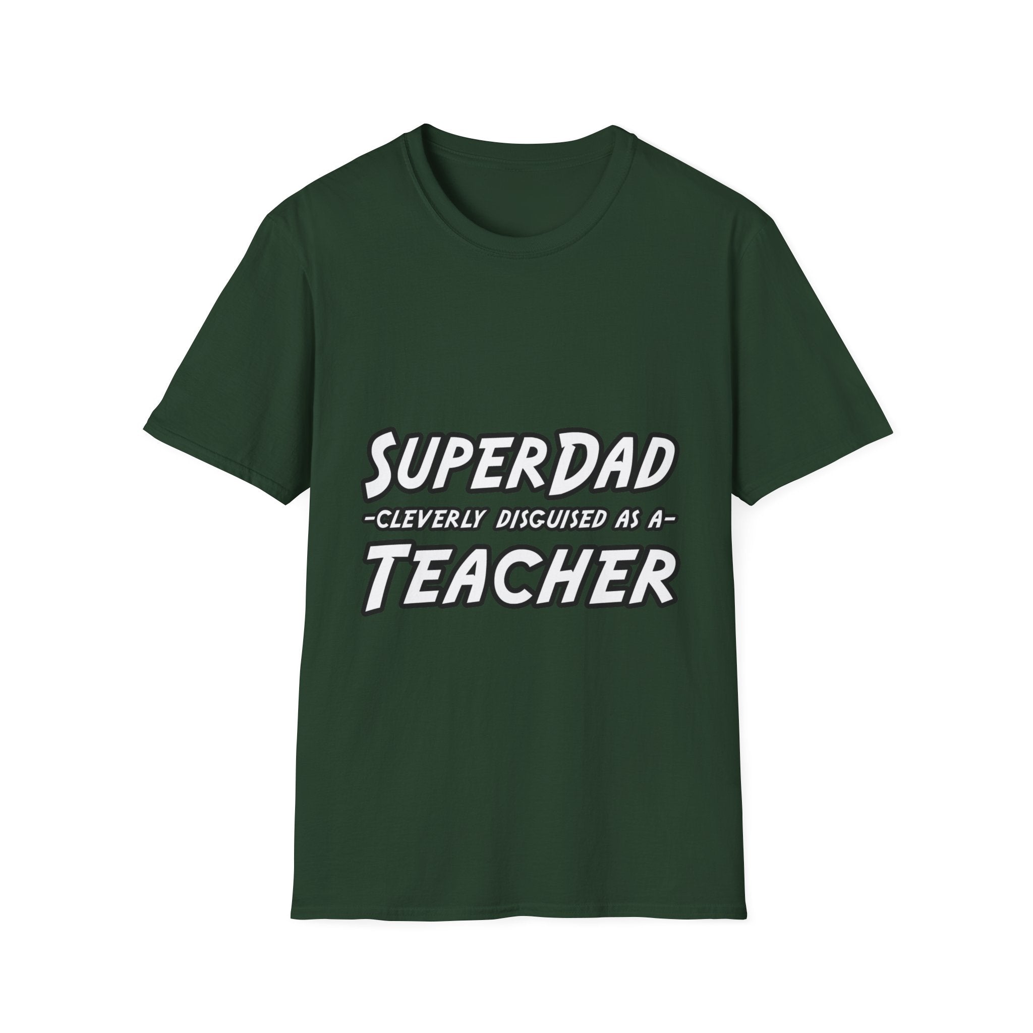 superdad dark teacher - Unisex Softstyle T-Shirt