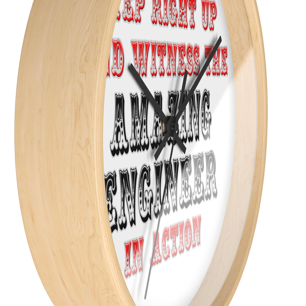 Amazing Engineer In Action - Wall Clock