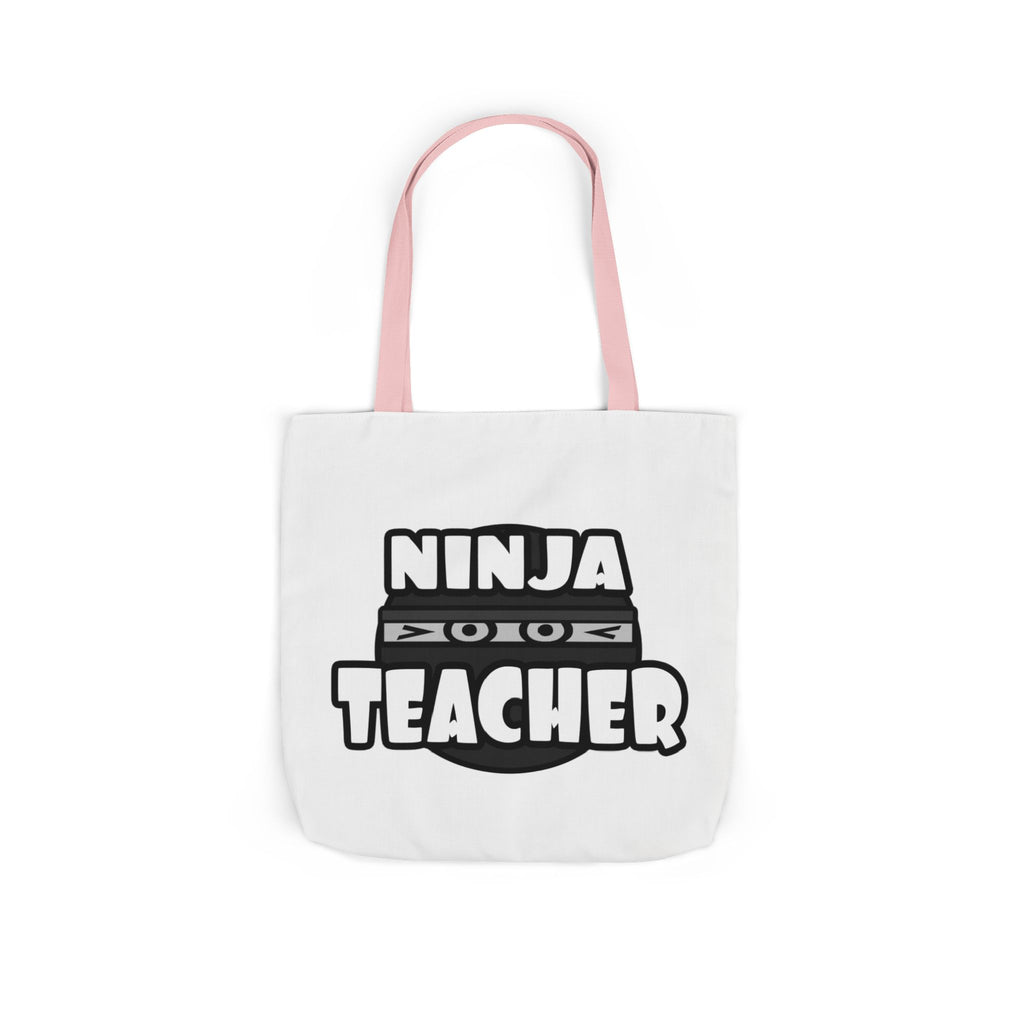 Ninja Teacher - Canvas Tote Bag, 5-Color Straps
