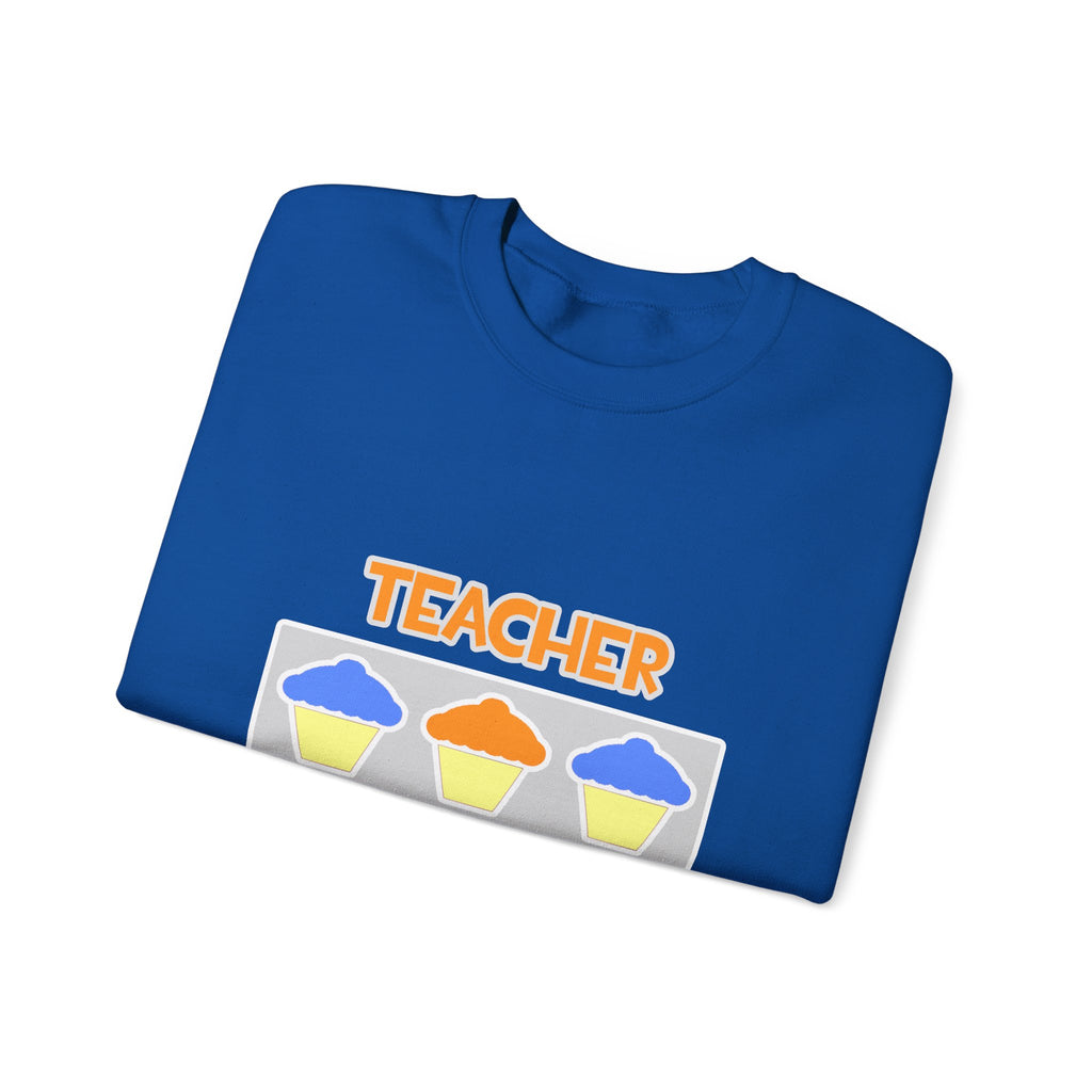 Teacher ... Will Work For Cupcakes - Unisex Heavy Blend™ Crewneck Sweatshirt