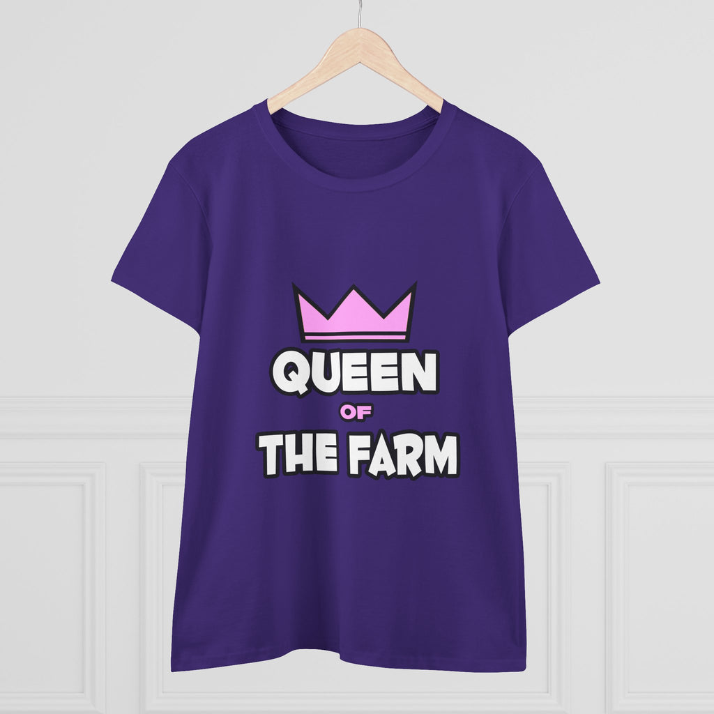 Queen of The Farm - Women's Midweight Cotton Tee