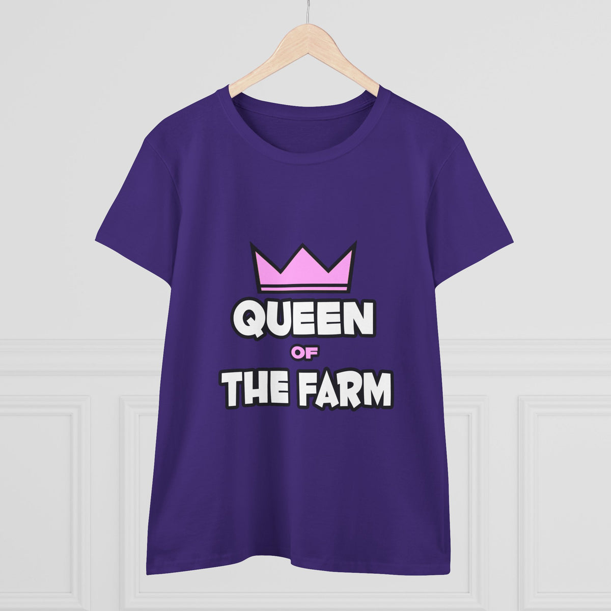 Queen of The Farm - Women's Midweight Cotton Tee
