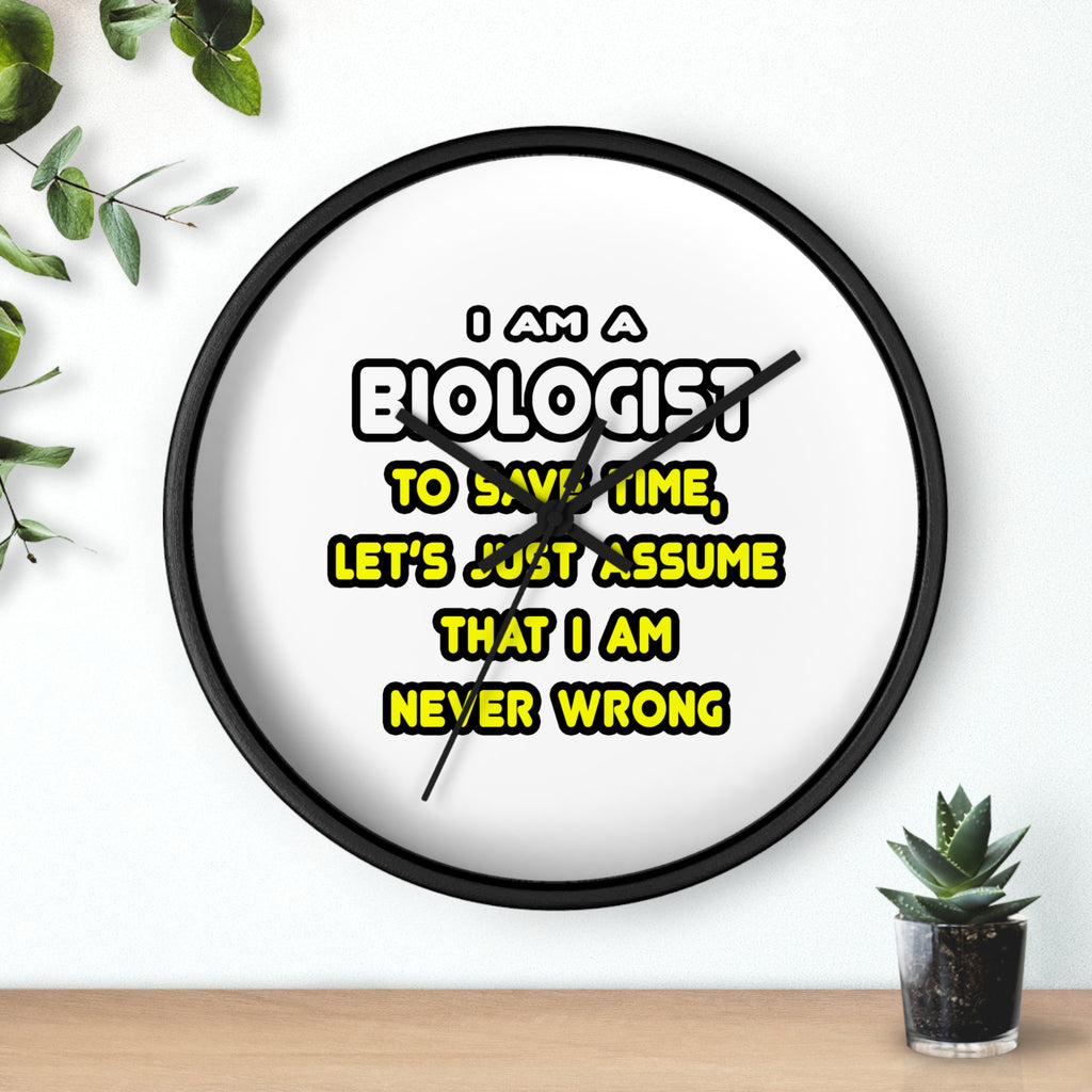 Funny Biologist T Shirts and Gifts - Wall Clock
