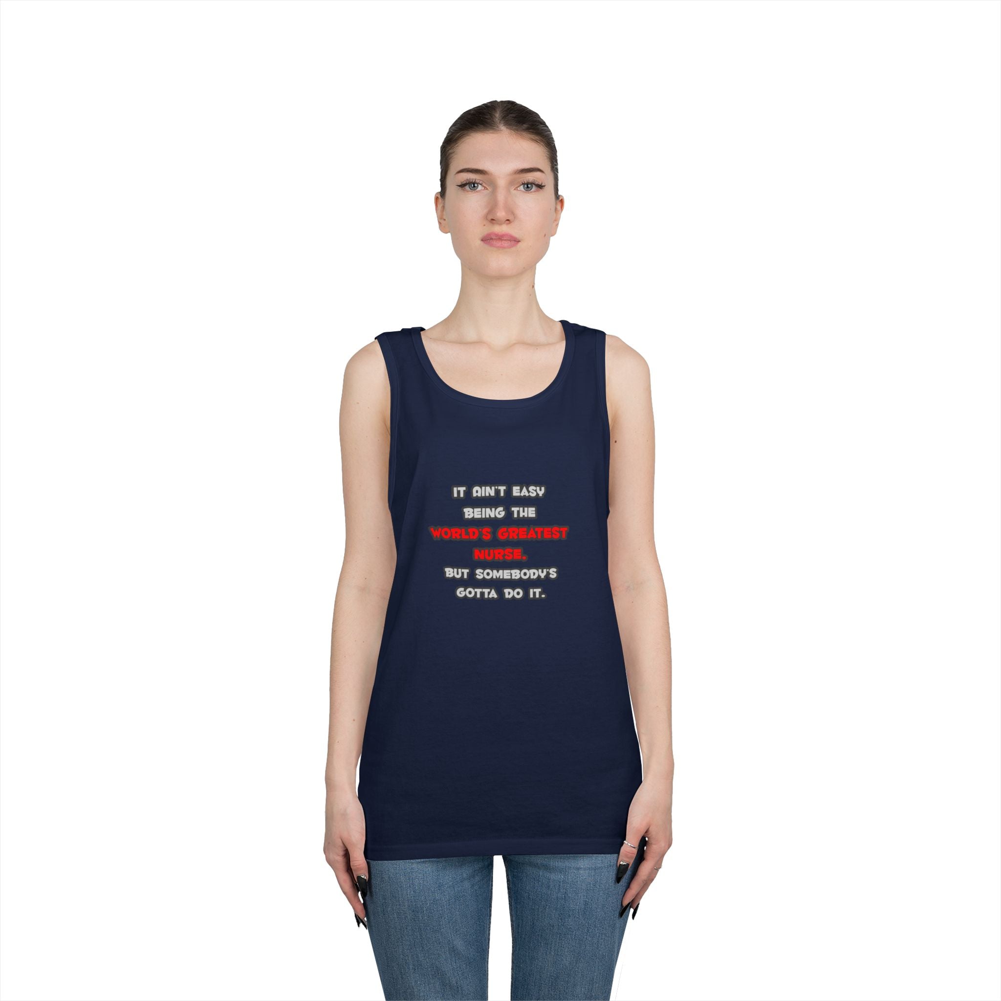 World's Greatest Nurse Joke - Unisex Heavy Cotton Tank Top