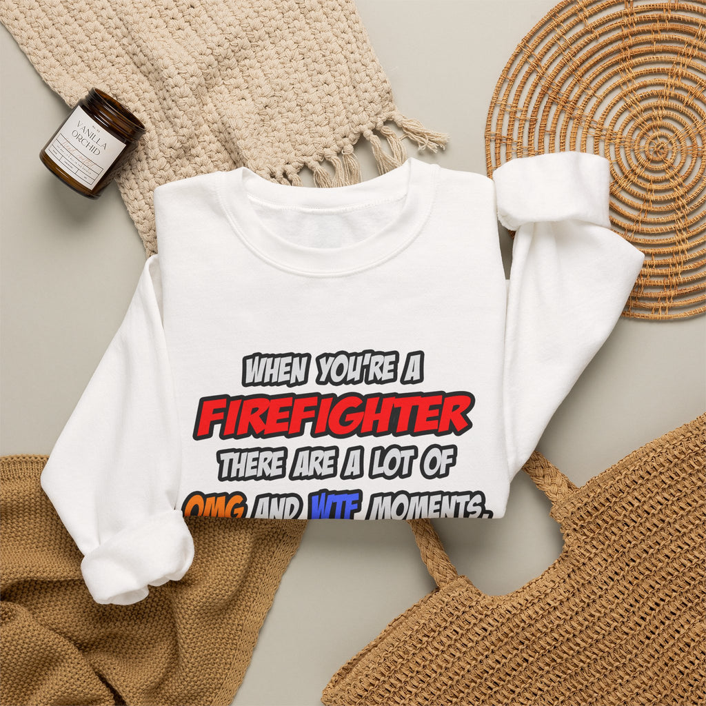 Firefighter .. OMG WTF LOL - Unisex Heavy Blend™ Crewneck Sweatshirt