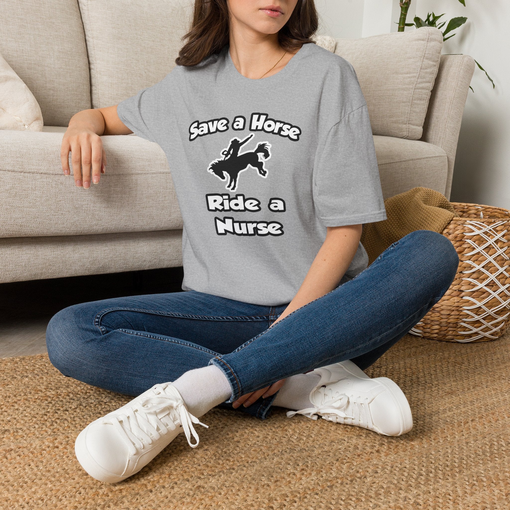 Save a Horse .. Ride a Nurse - Unisex Softstyle T-Shirt
