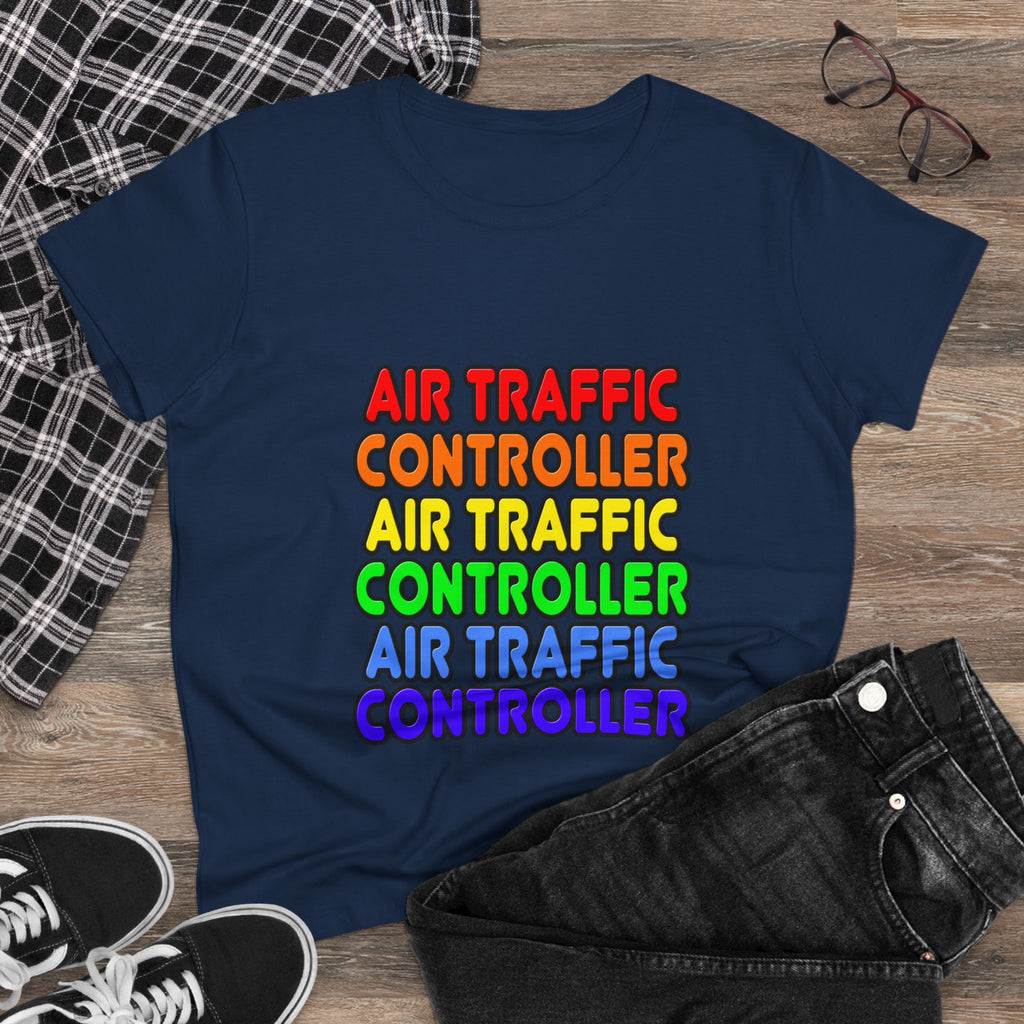 Rainbow Air Traffic Controller - Women's Midweight Cotton Tee