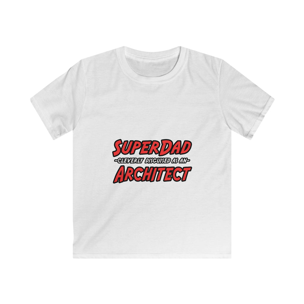 SuperDad...Architect - Kids Softstyle Tee