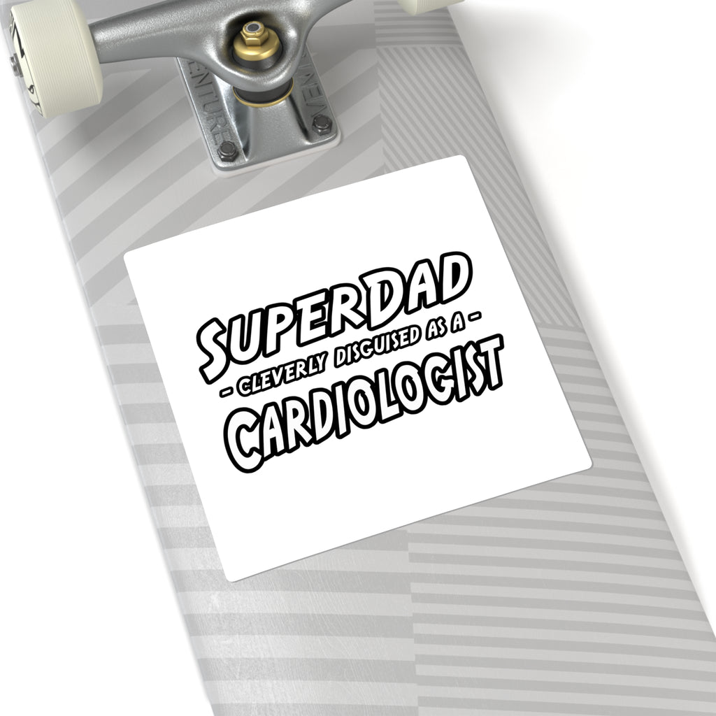 SuperDad...Cardiologist - Square Stickers