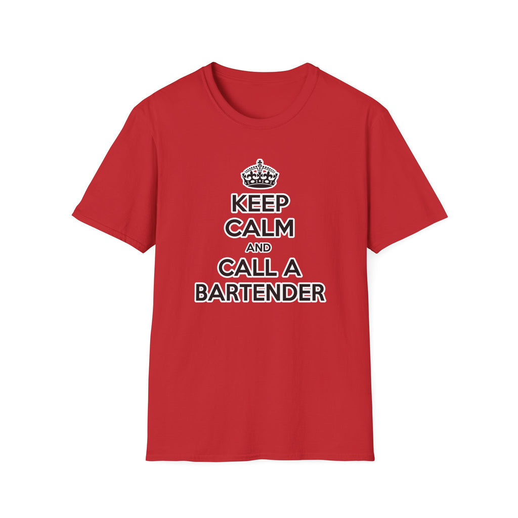 Keep Calm ... Call a Bartender - Unisex Softstyle T-Shirt