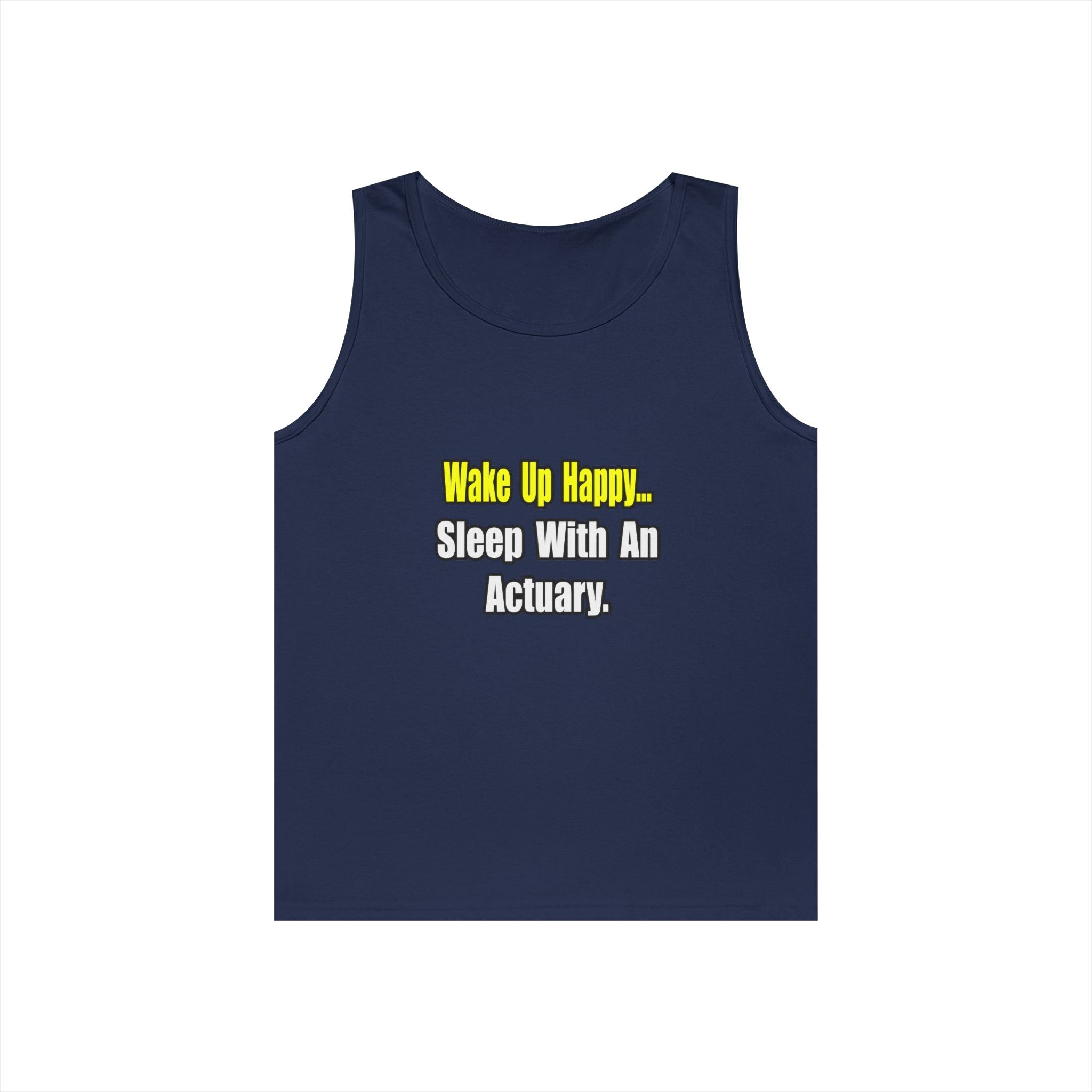 Sleep With an Actuary - Unisex Heavy Cotton Tank Top