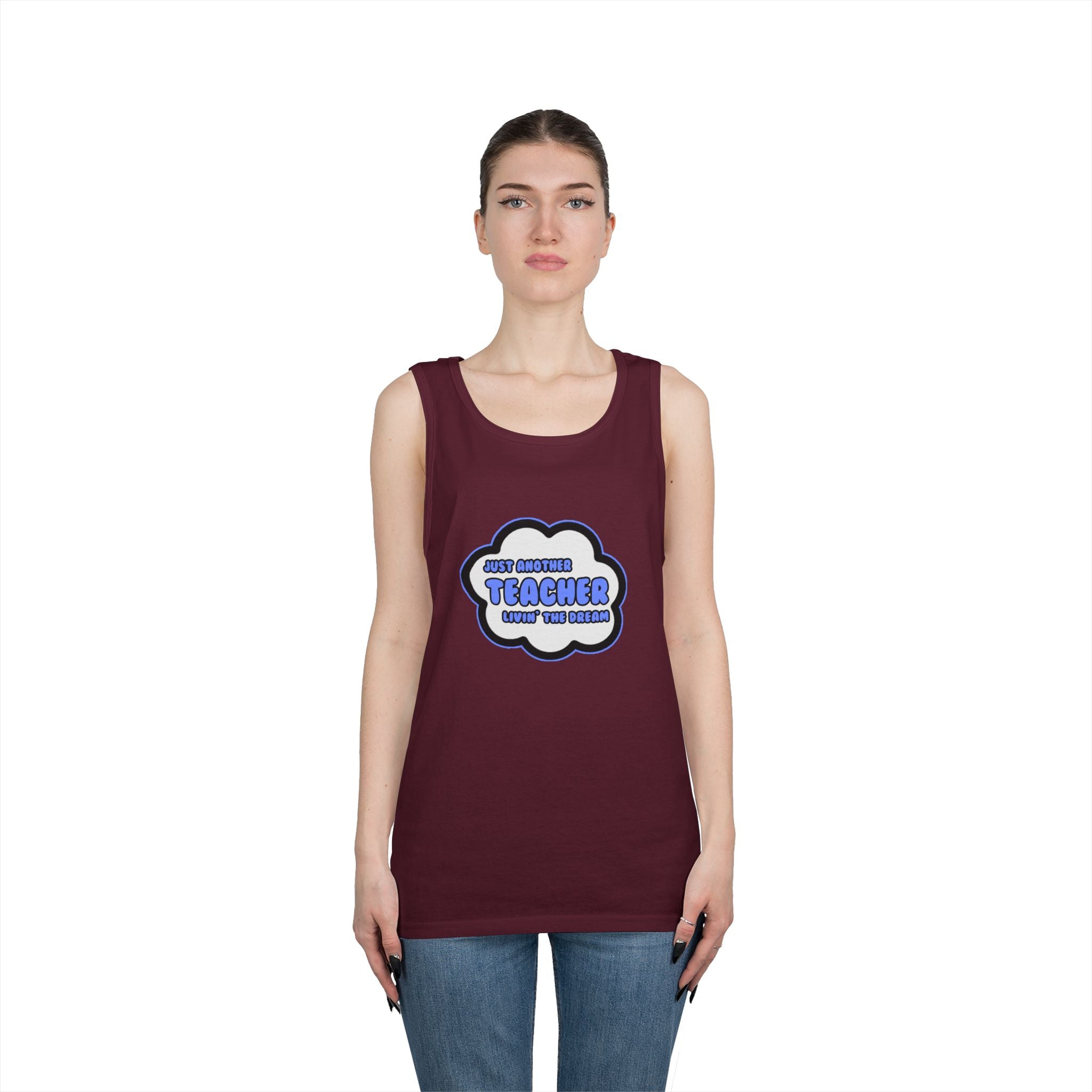 Teacher .. Livin' The Dream - Unisex Heavy Cotton Tank Top