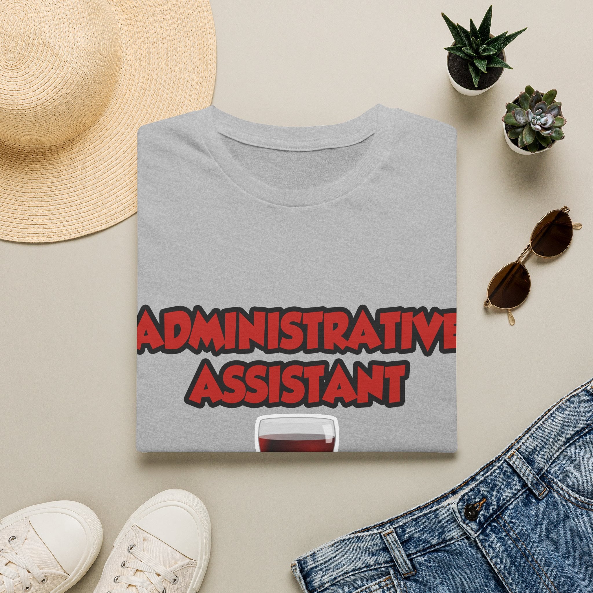 Admin Assistant ... Will Work For Wine - Unisex Softstyle T-Shirt