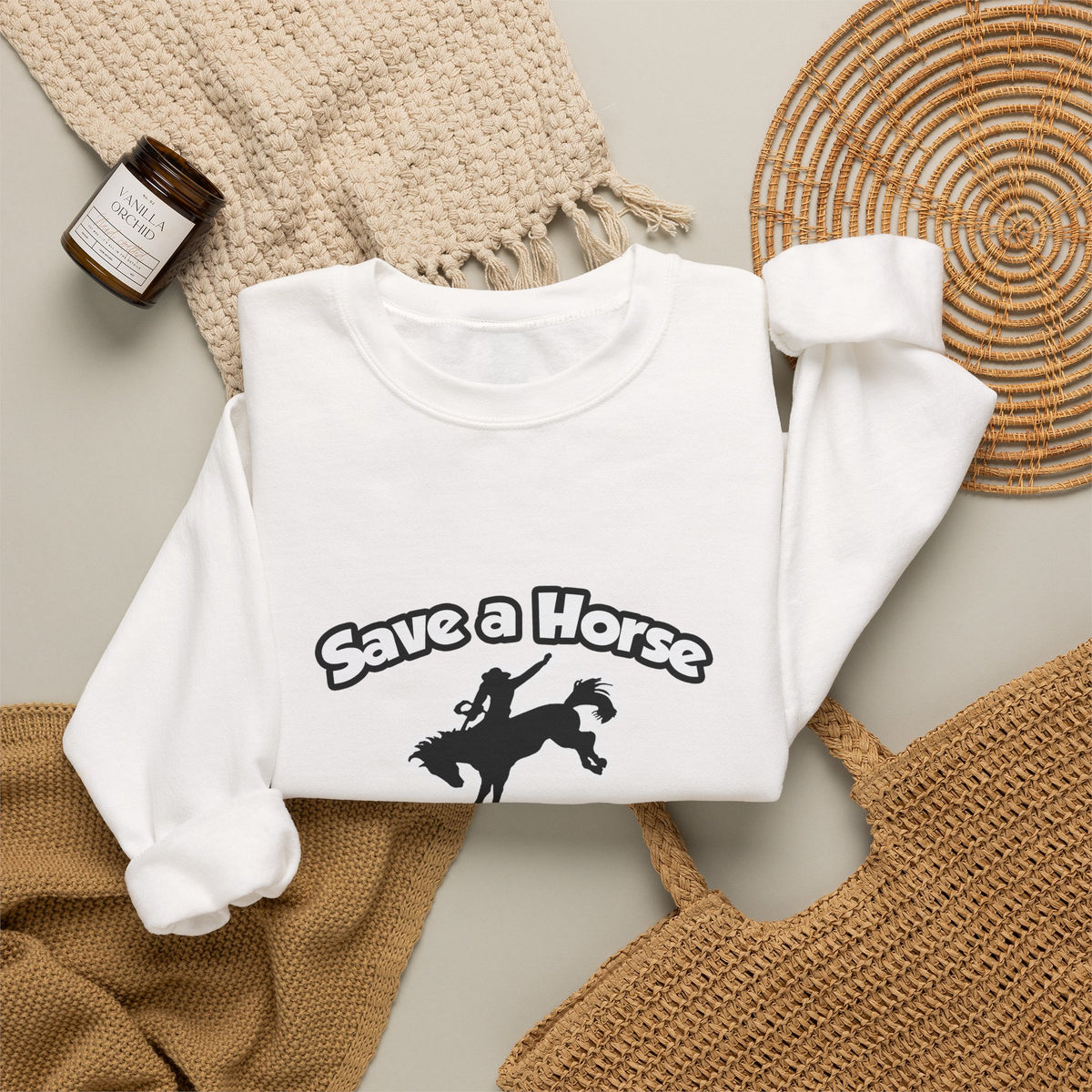 Save a Horse, Ride a Cardiac Nurse - Unisex Heavy Blend™ Crewneck Sweatshirt