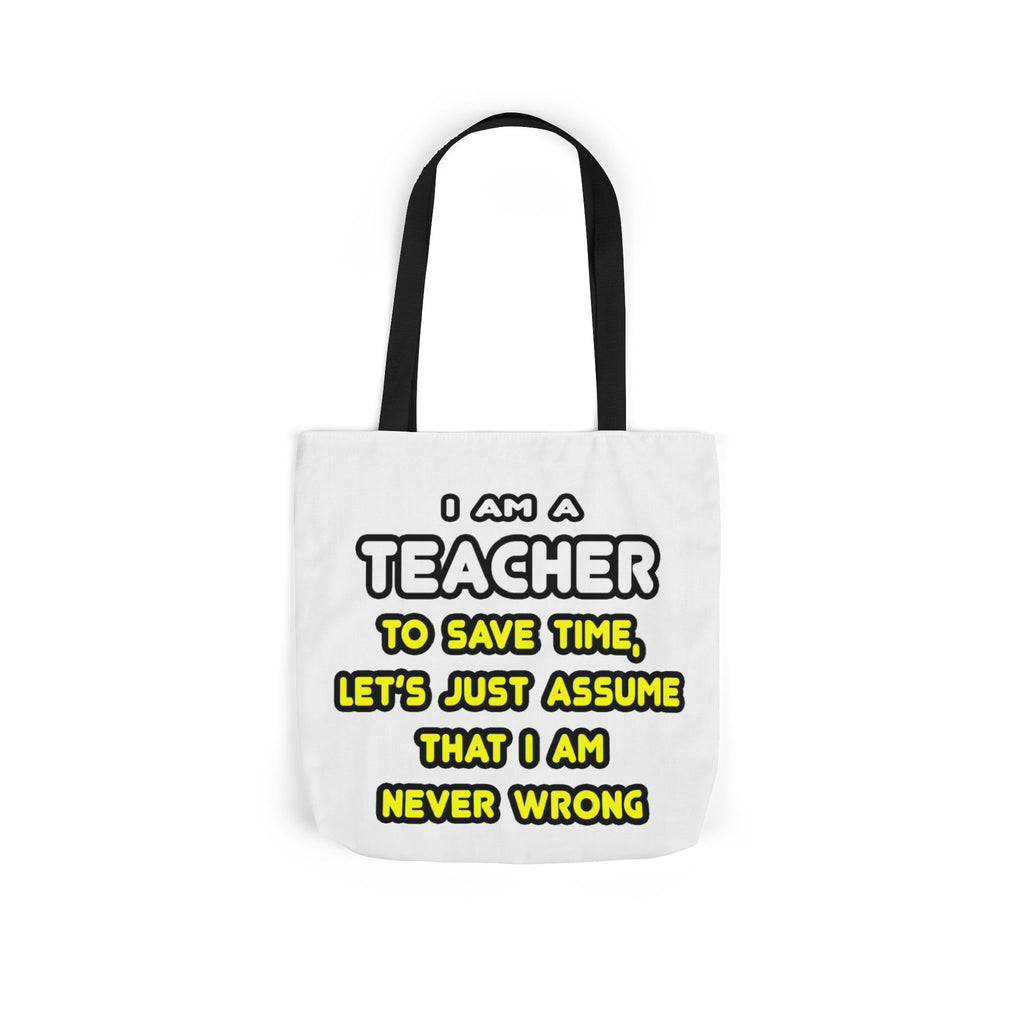 Funny Teacher T Shirts and Gifts - Canvas Tote Bag, 5-Color Straps