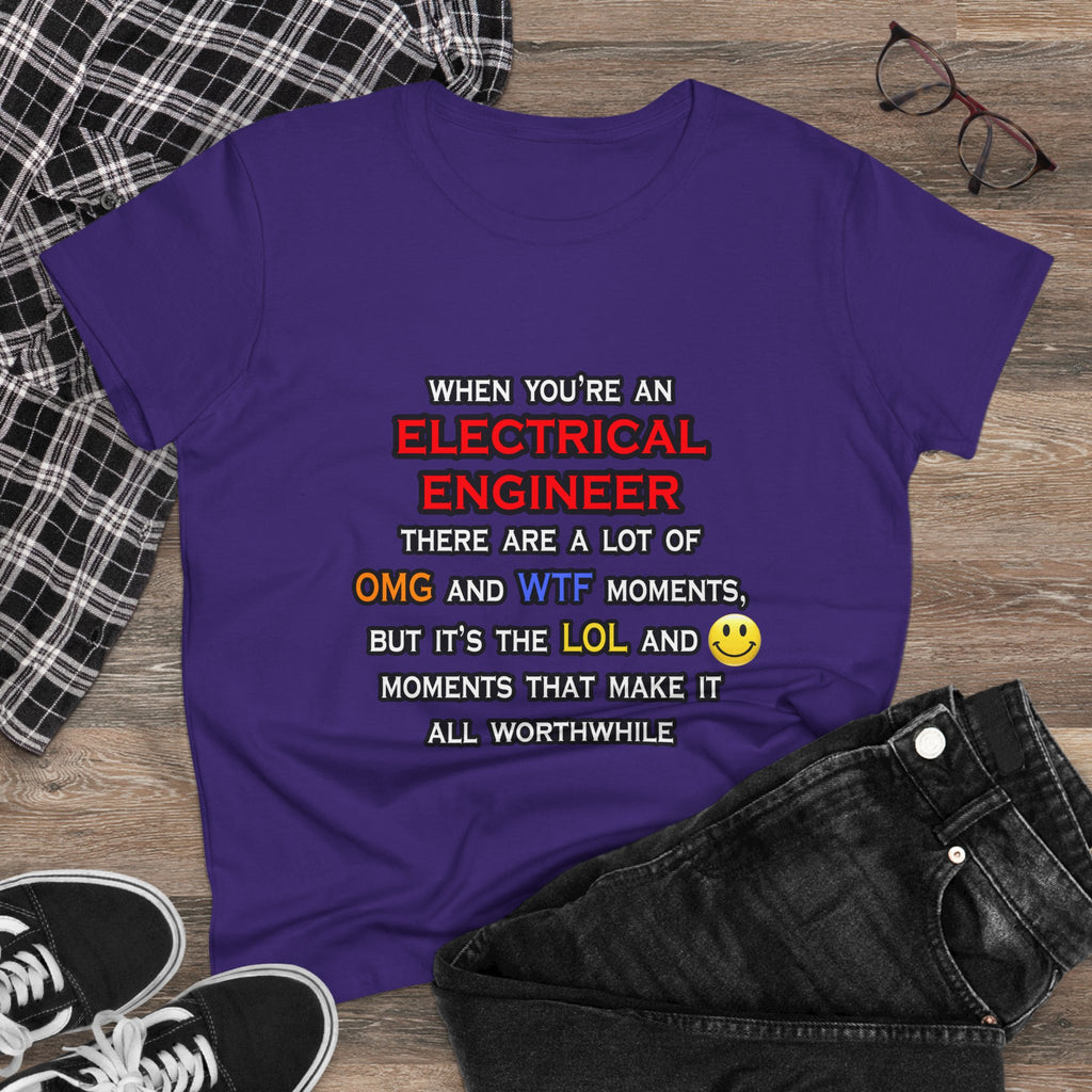 Funny Electrical Engineer ... OMG WTF LOL - Women's Midweight Cotton Tee
