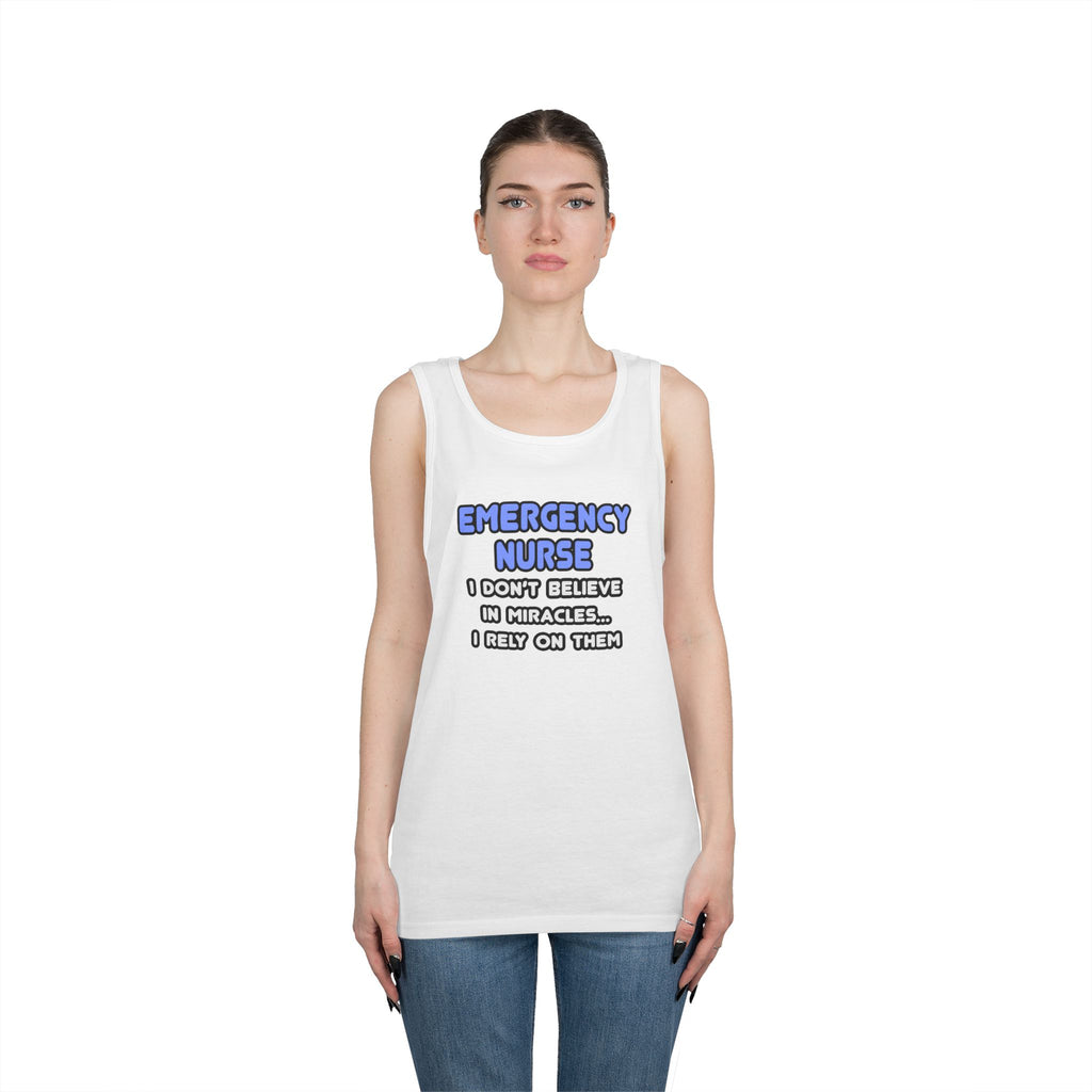 Miracles and Emergency Nurses - Unisex Heavy Cotton Tank Top