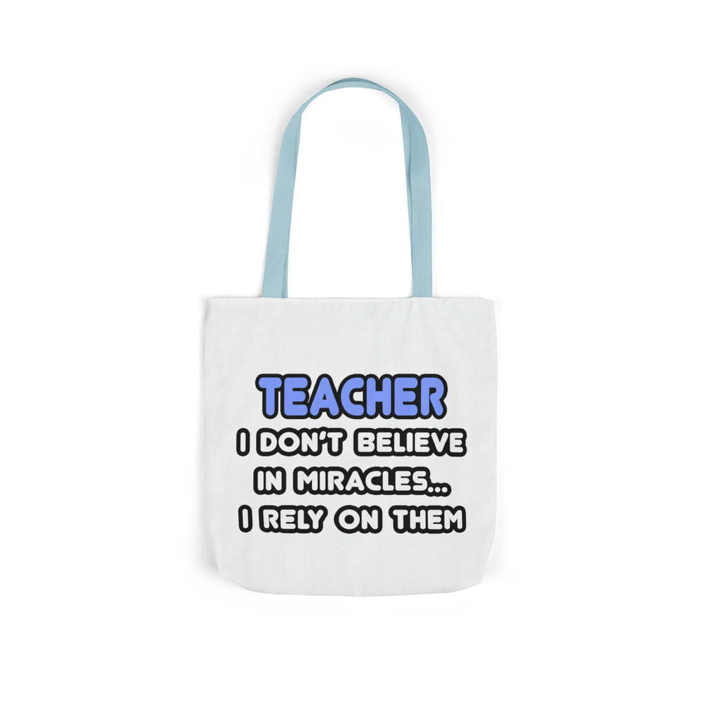 Miracles and Teachers - Canvas Tote Bag, 5-Color Straps