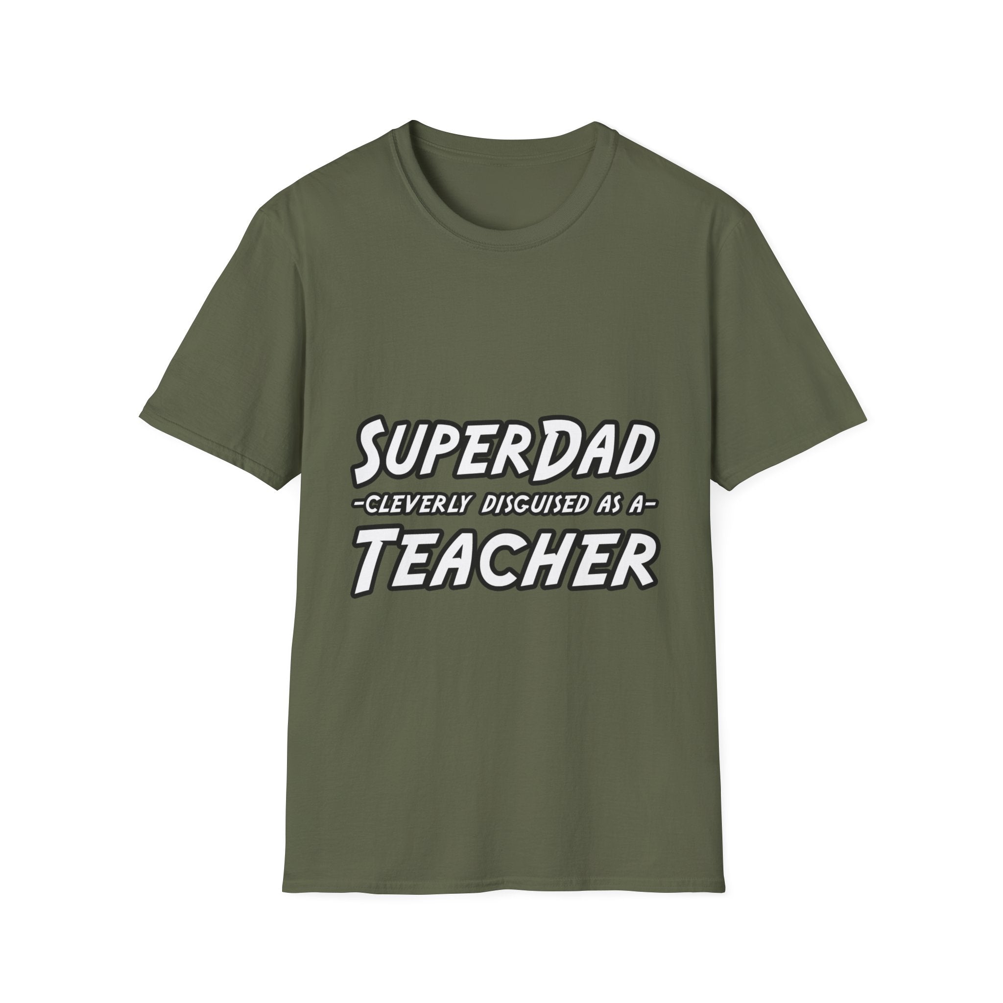 superdad dark teacher - Unisex Softstyle T-Shirt