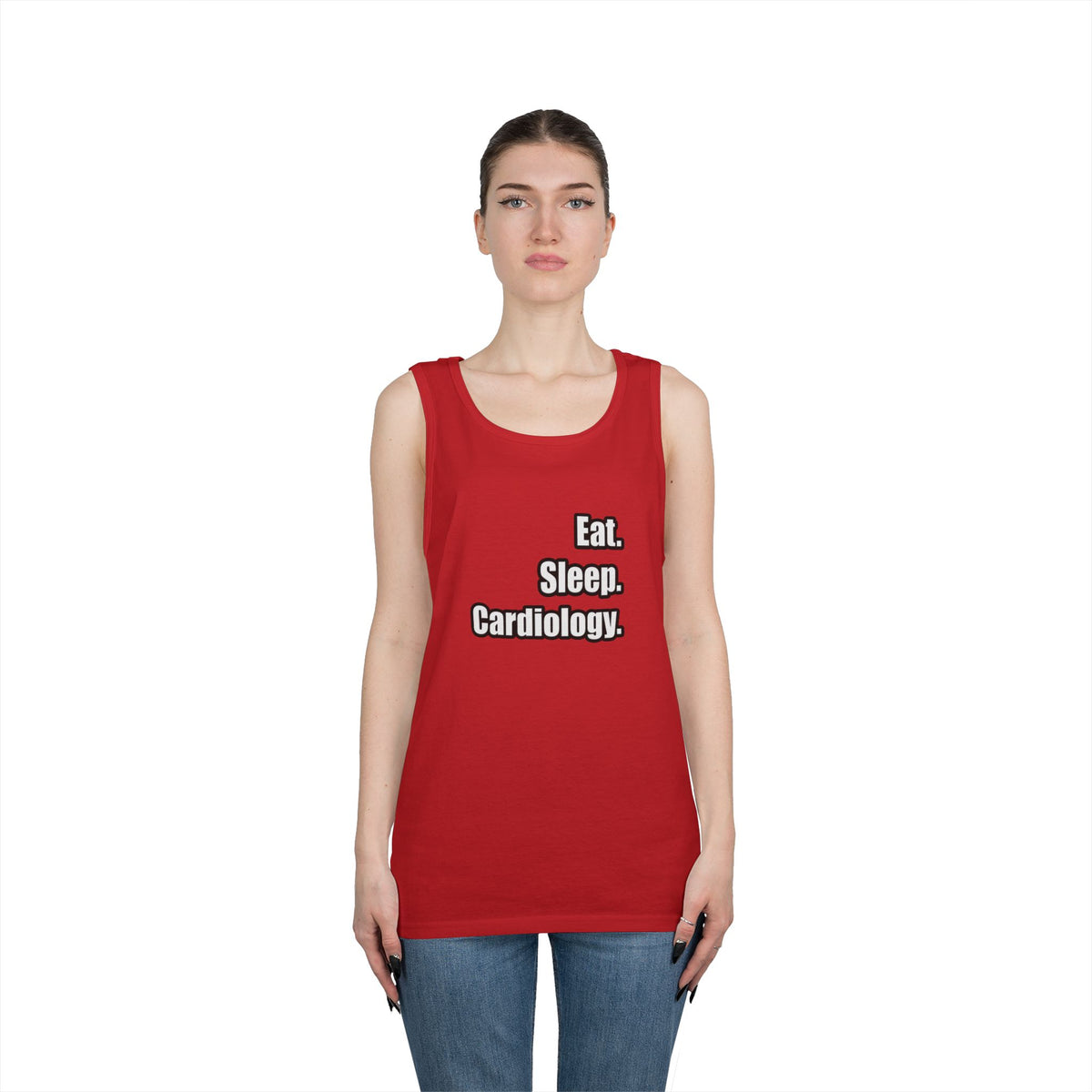 Eat. Sleep. Cardiology - Unisex Heavy Cotton Tank Top