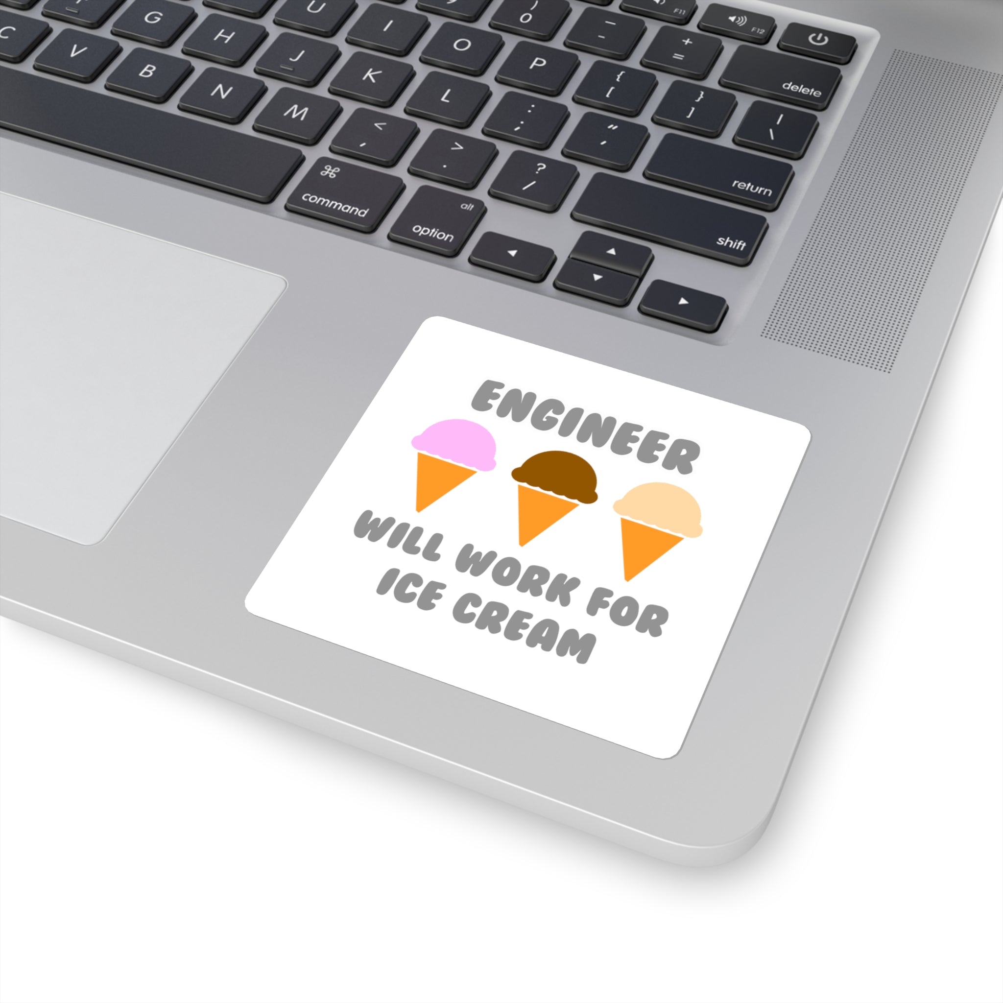 Engineer ... Will Work For Ice Cream - Square Stickers