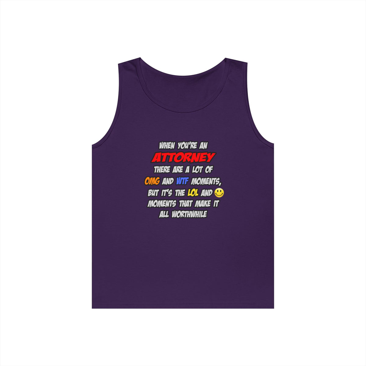 Attorney .. OMG WTF LOL - Unisex Heavy Cotton Tank Top