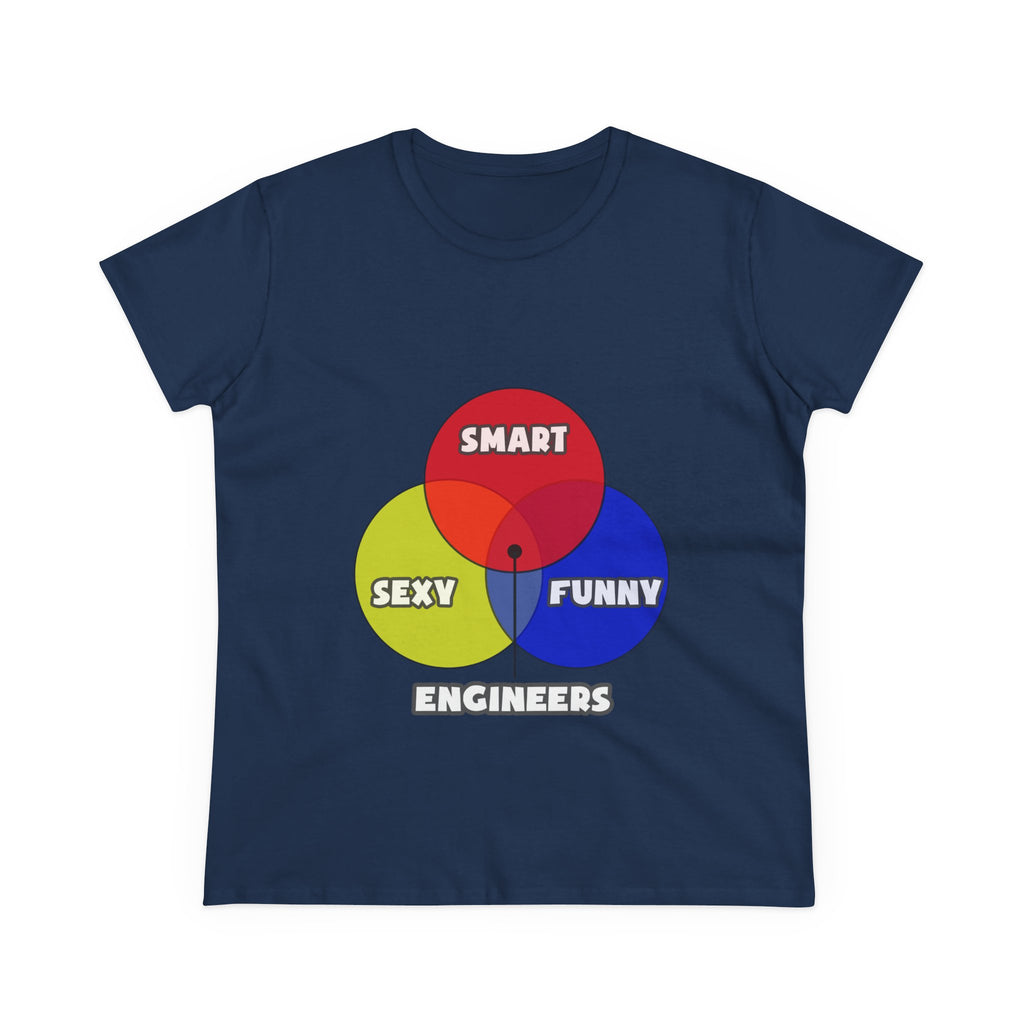 Venn Diagram .. Engineers - Women's Midweight Cotton Tee