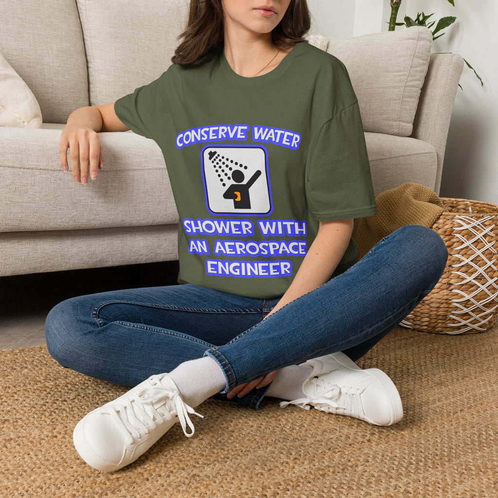 Conserve Water .. Shower With Aerospace Engineer - Unisex Softstyle T-Shirt