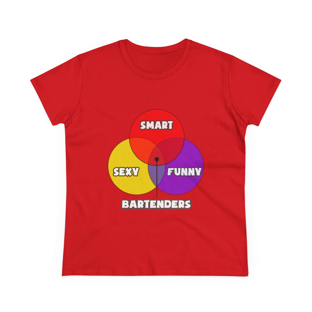 Venn Diagram .. Bartenders - Women's Midweight Cotton Tee